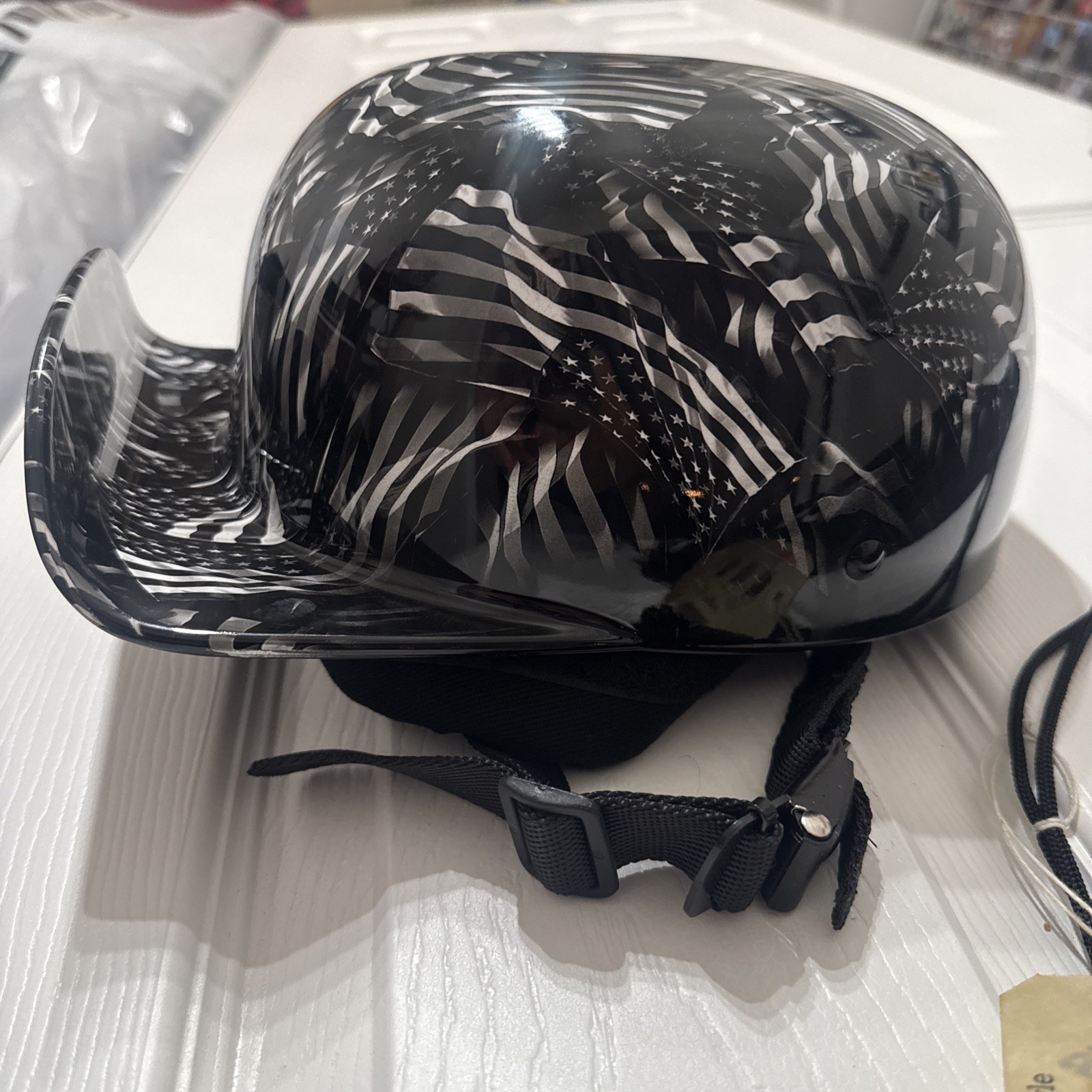 Brand New with Bag And Insert L/XL Mikes Pro Lids Motorcycle Helmet-America Flag