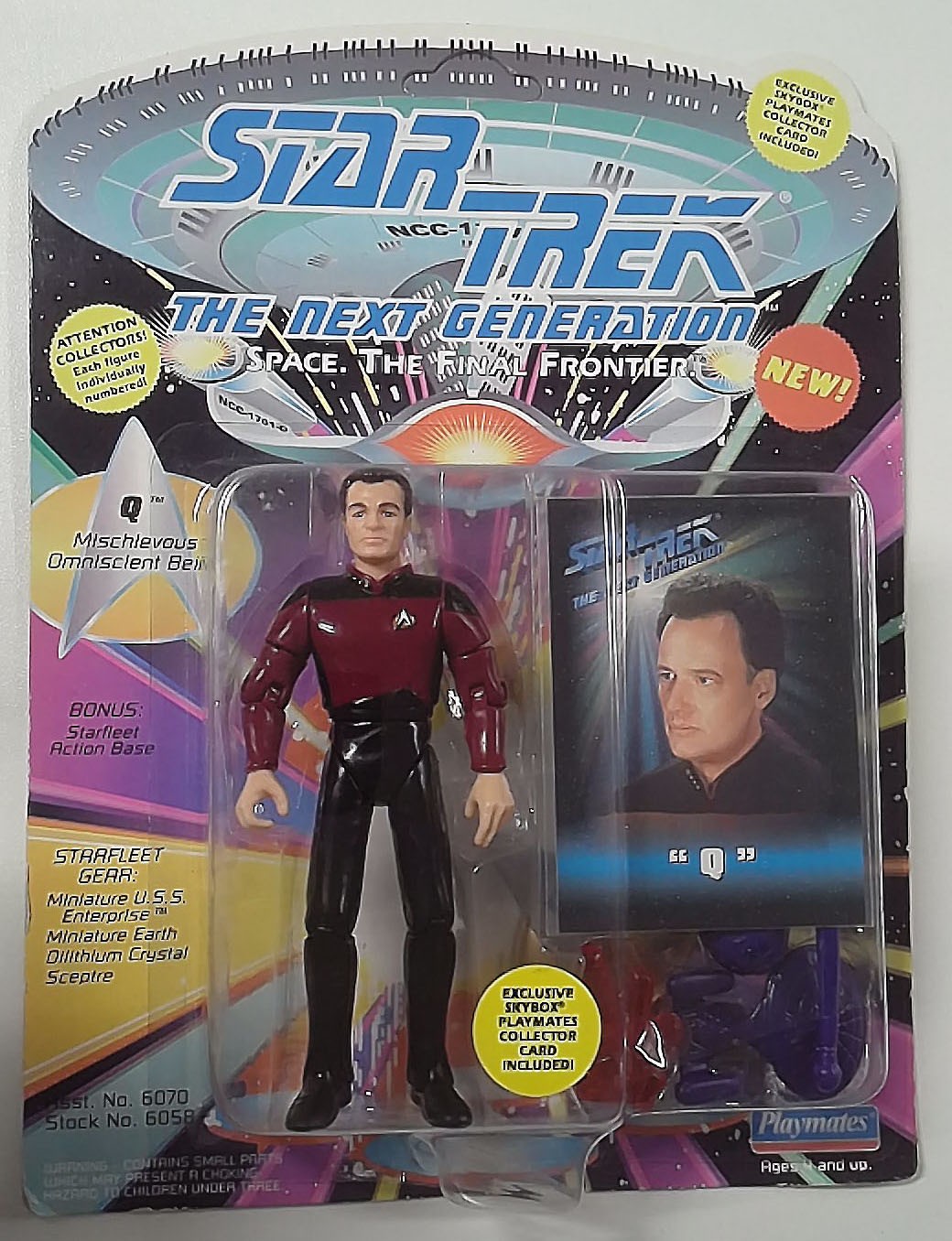 1x RJ6566: Star Trek: The Next Generation: Q: Playmates: 6058: 1993 New Lightly