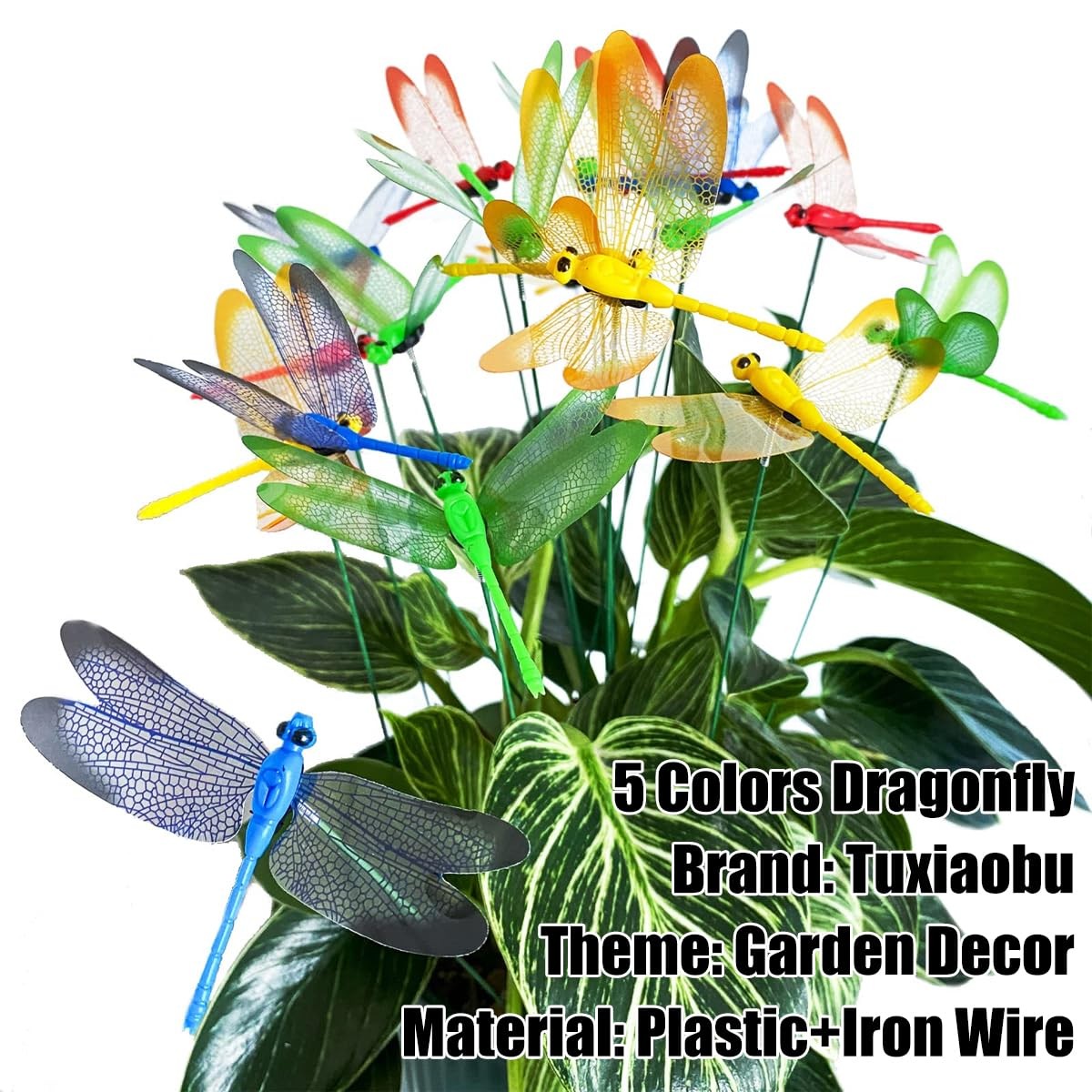 20 PCS Fake Dragonfly Clips Clip on Dragonfly for Outdoors 3D VALENTINES GIFT