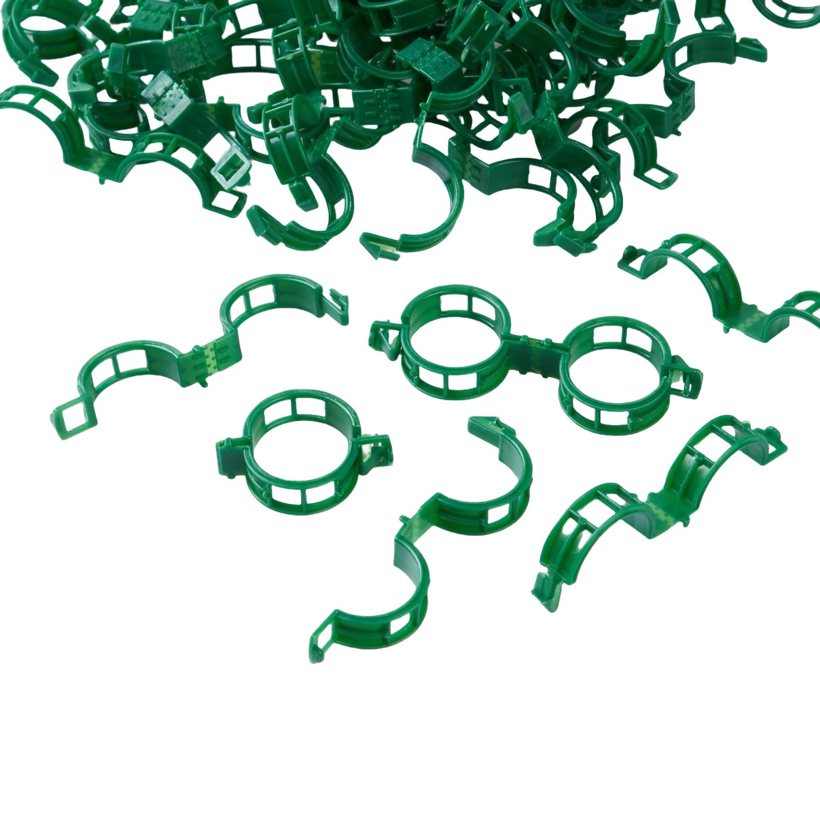CIQIYO® 100 Pcs Plant Support Clips,Plastic Clips for Securing Green