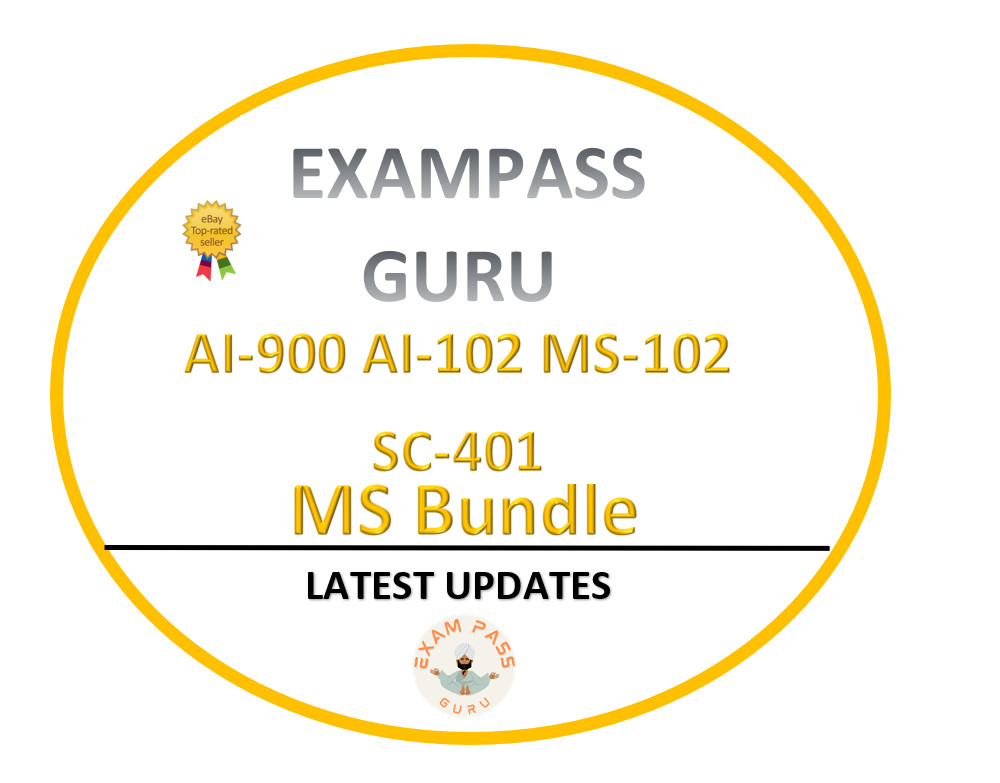 AI-900 AI-102 MS-102 SC-401 MS Exam bundle! 326 379 433 178QA