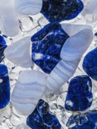 NEW VitaJuwel Via Balance Gem Water Bottle Sodalite, Chalcedony, Clear Quartz
