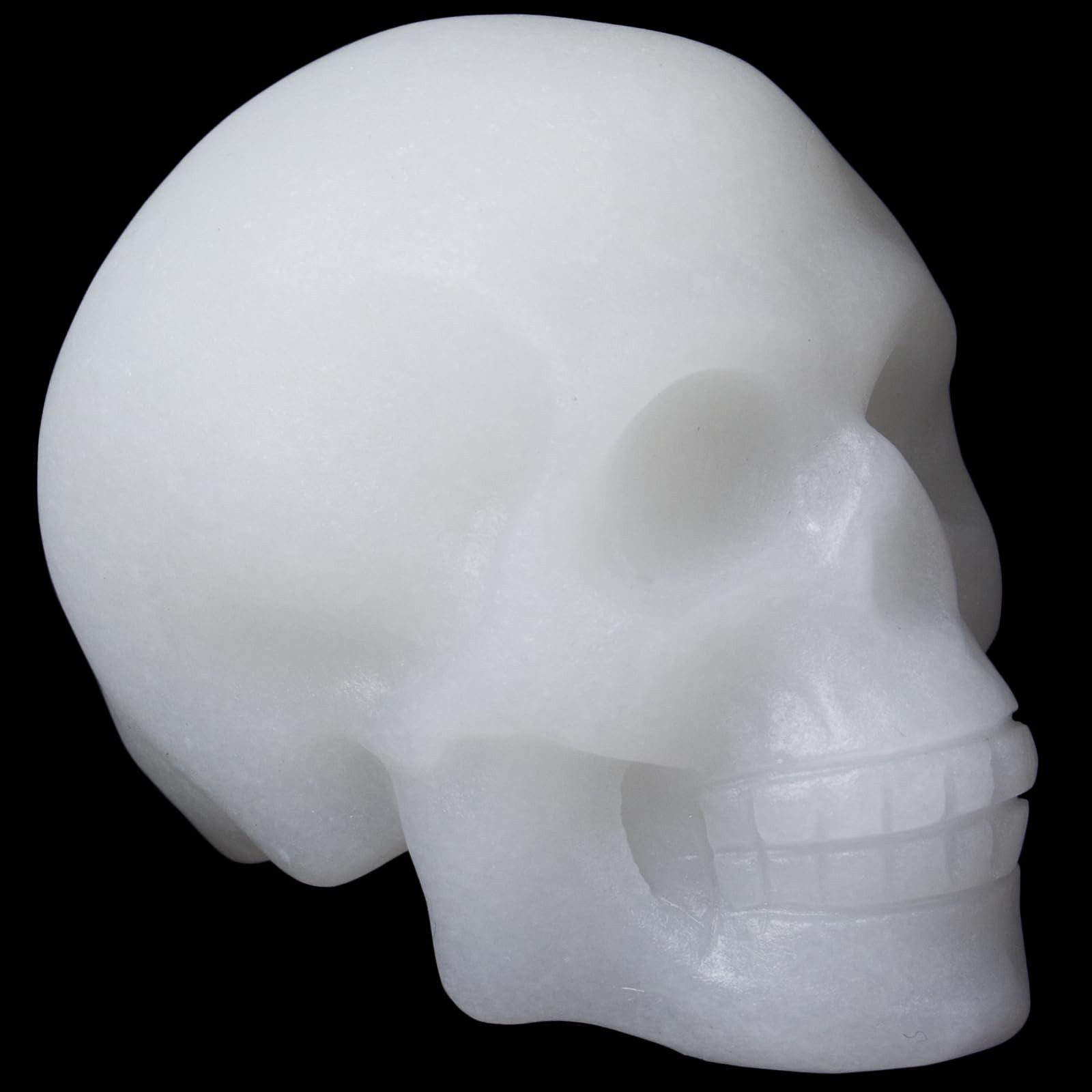 2inch White Marble Crystal Carved Skull Statue Spiritual Decor Skull Bathroom…
