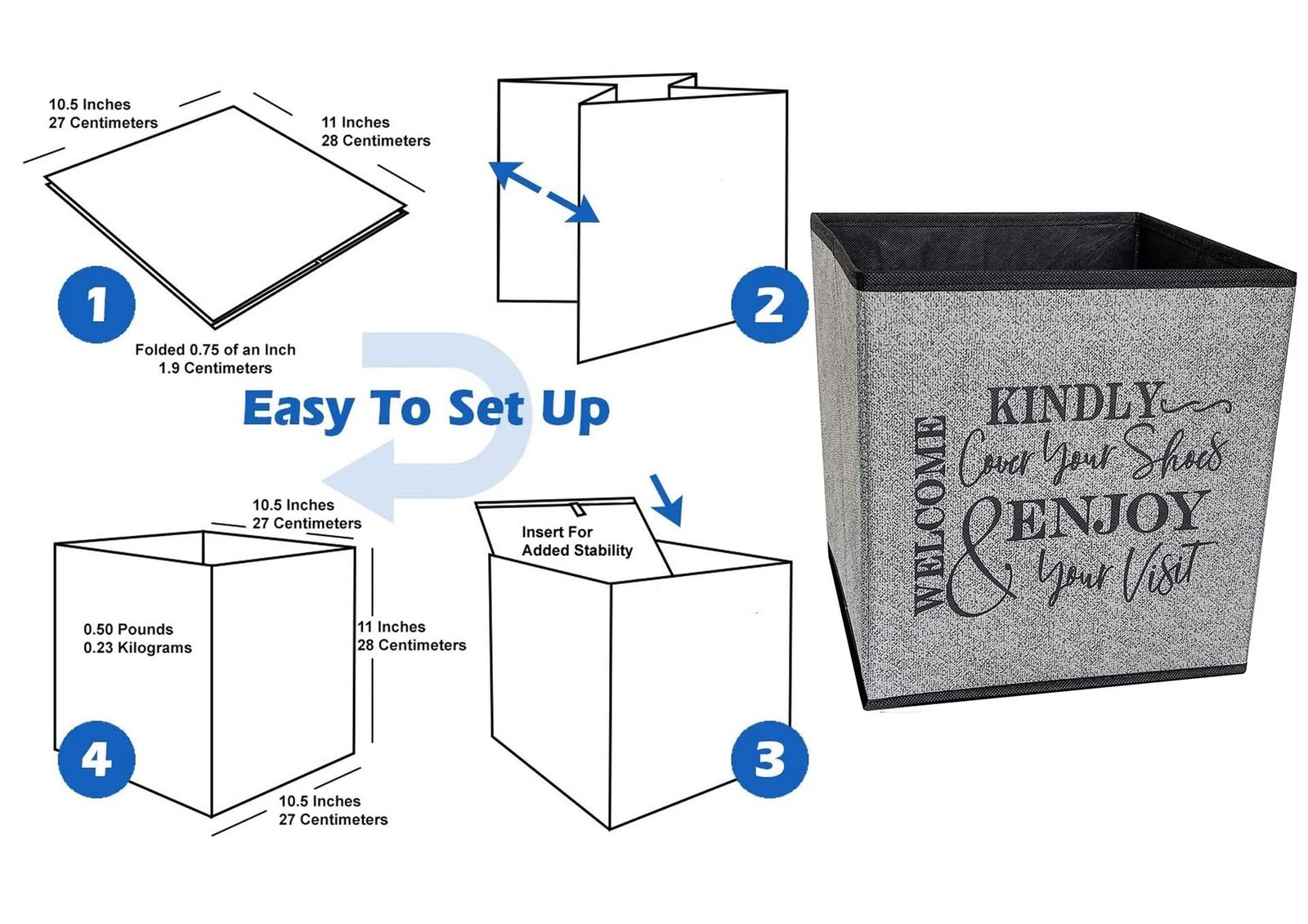 Life Charge Shoe Covers Box – Real Estate Agent Supplies Asking Guests to Ple…
