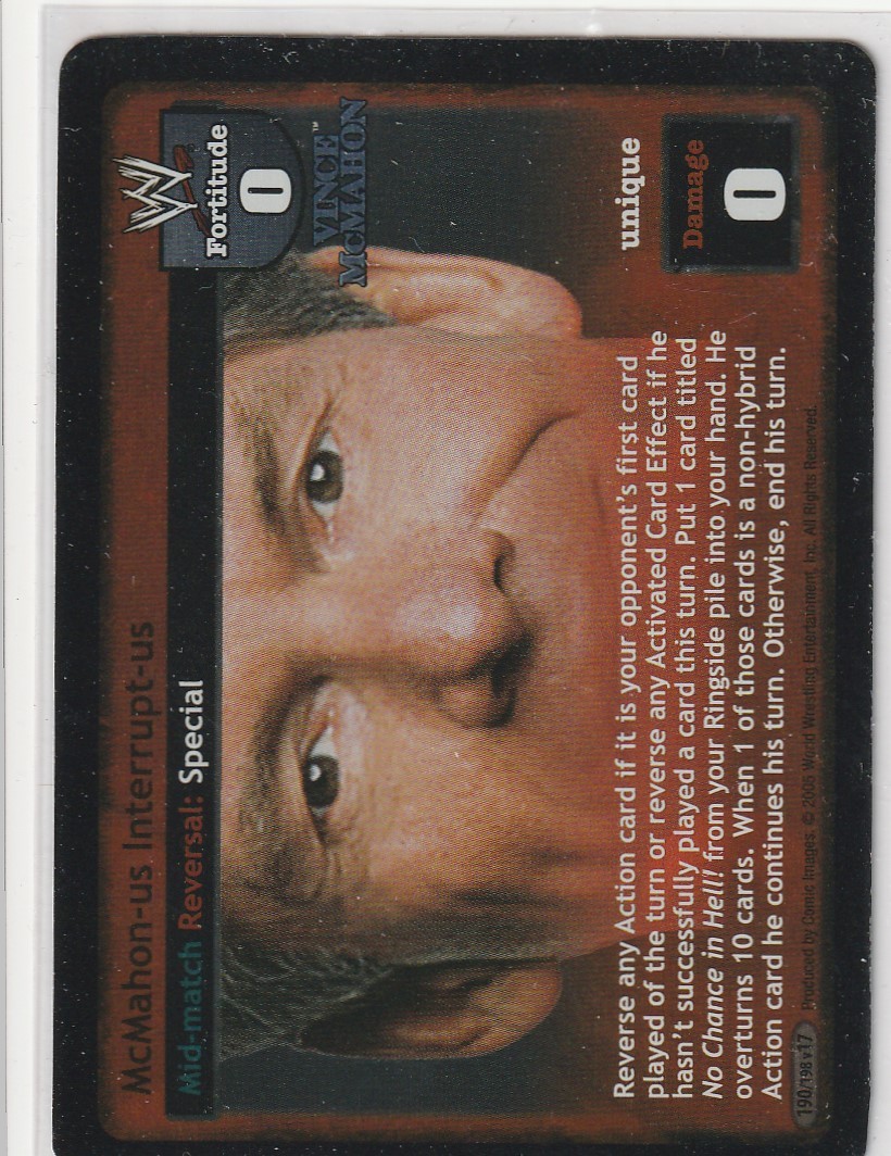 McMahon-us Interrupt-us Mint/NM WWERD: Vince McMahon