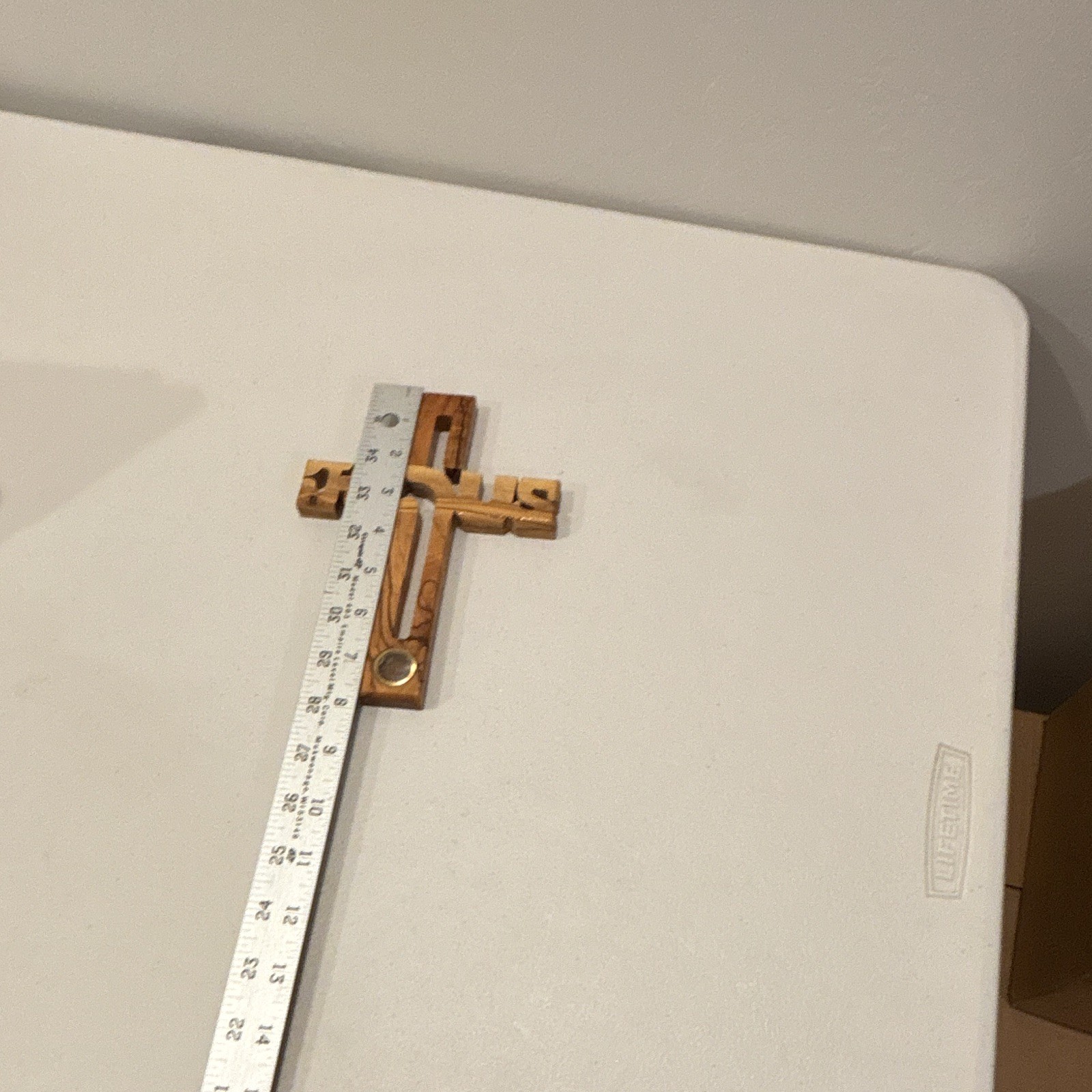 Wooden JESUS Cross Made in Israel Holy Land With Ground From Bethlehem Wall Hang