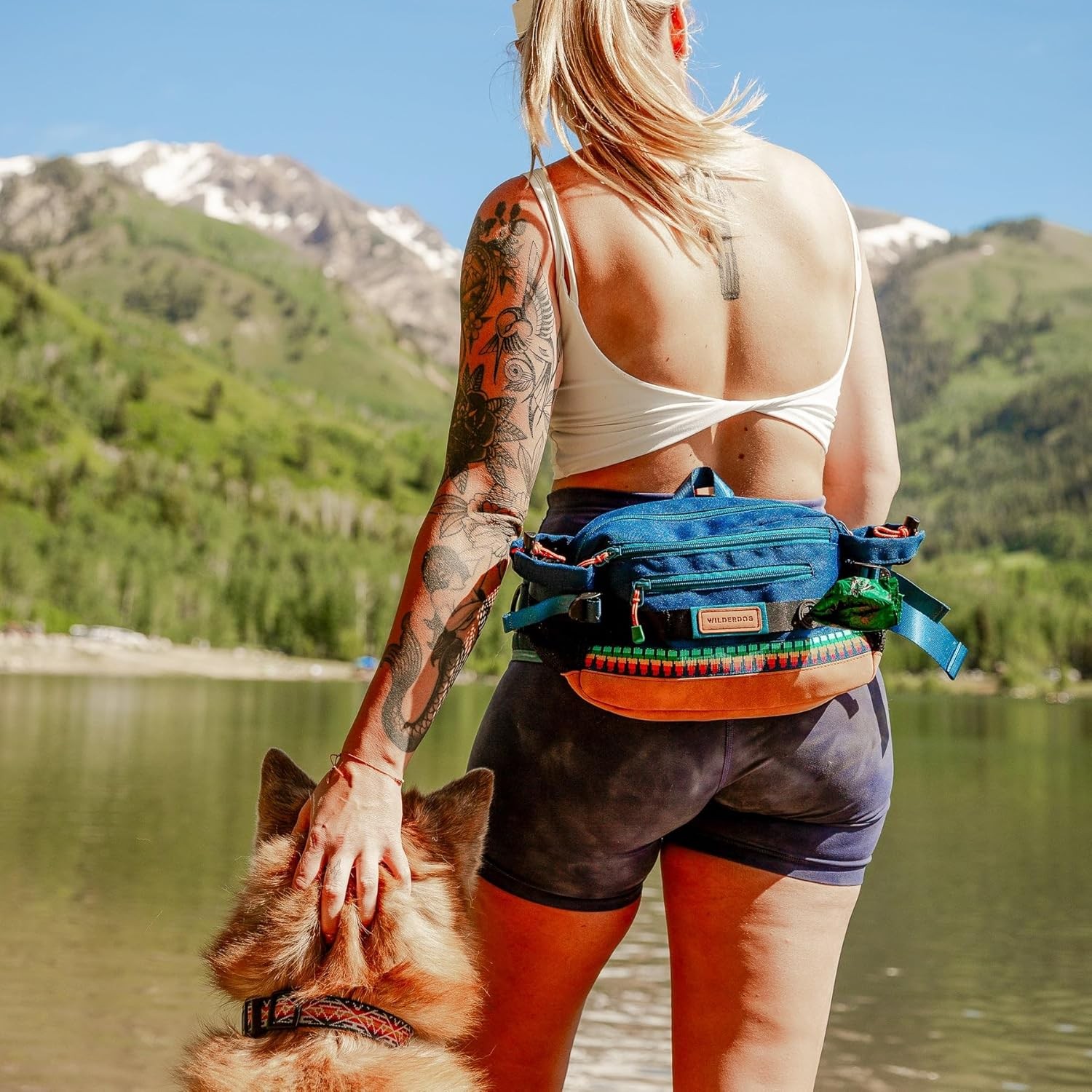 Wilderdog Mega Hip Pack with 3-Liter Capacity, Two Mesh Water Bottle Pockets, In