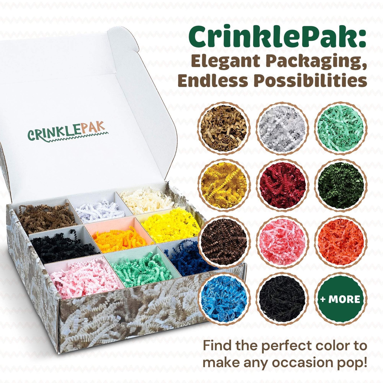10lb White Gold Premium Crinkle Paper