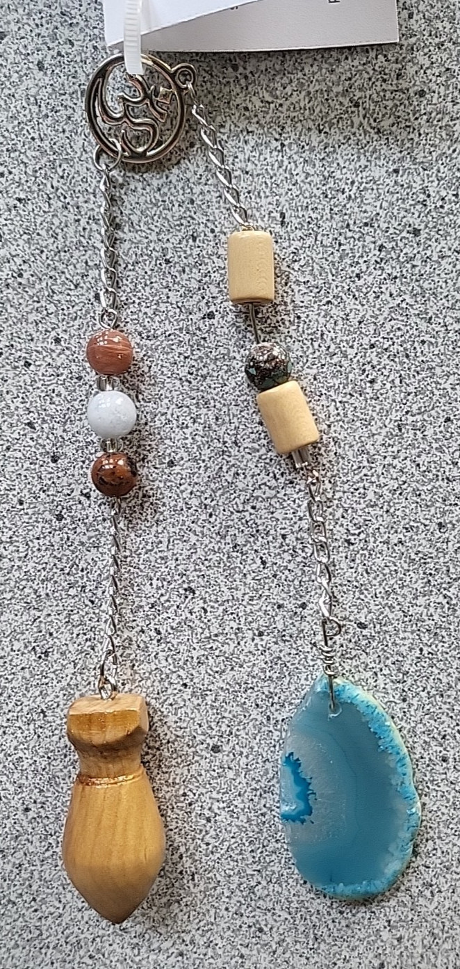 MAPLE Wood Dowsing Pendulum 2nd Chakra Sacral, 5th Throat Energy Healing : AUM