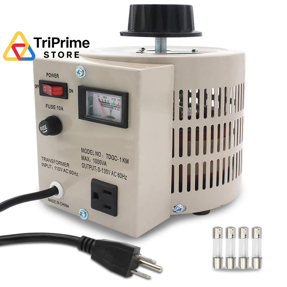 LVYUAN Variable Transformer Voltage Regulator, 0-130V 1000VA, Grey