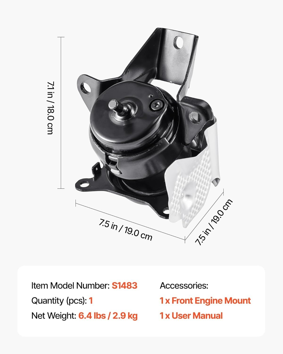 Engine Motor Mount Left Front Compatible with 2014–2018 Silverado 1500 5.3L V8