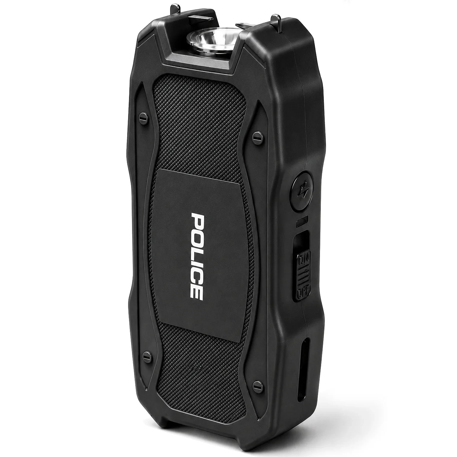POLICE Stun Gun With LED Flashlight 1901 Mini Rechargeable Black