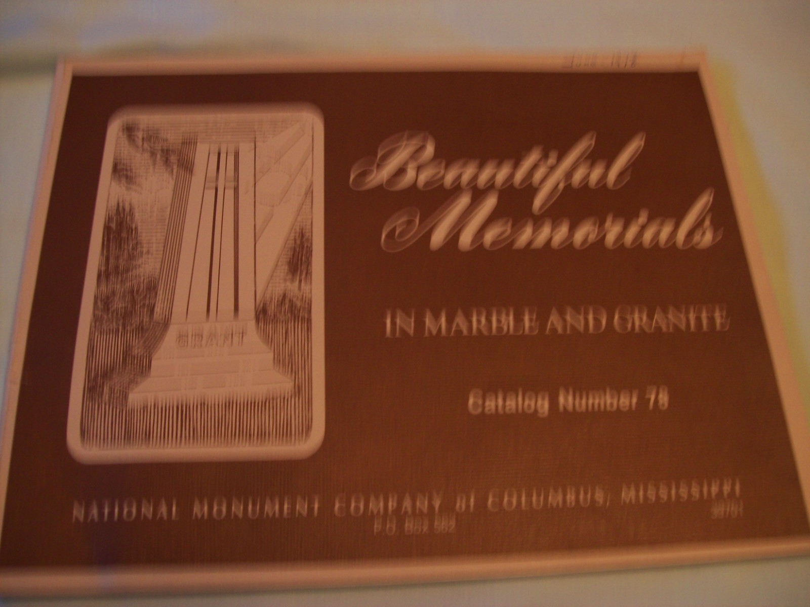 VTG Beautiful Memorials Marble & Granite Catalog Gravestones/Mortuary/Funeral