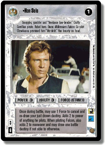 Han Solo [Foil] Moderately Played SWCCG: Reflections I
