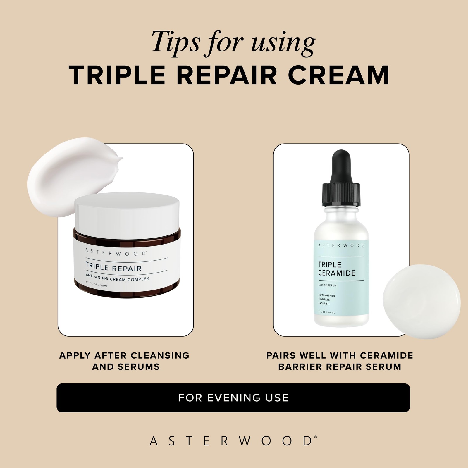 Asterwood Matrixyl 3000, 1.7 Fl Oz (Pack of 1), Triple Repair Cream