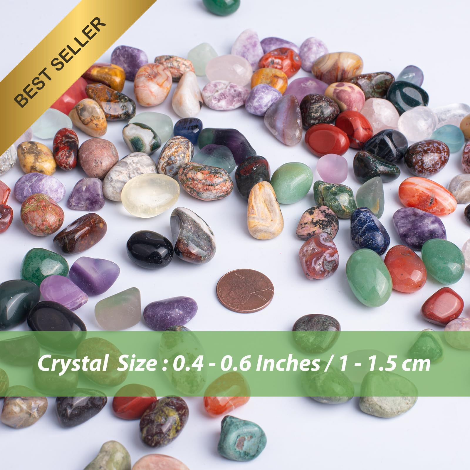 72 Pcs Polished Healing Crystal Stone Set Tumbled Gemstones Bulk Reiki Crafts