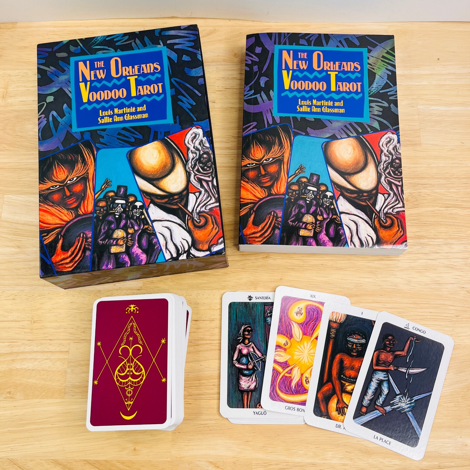 New Orleans Voodoo Tarot Deck & Book Set Martinie Glassman Destiny Books 1992