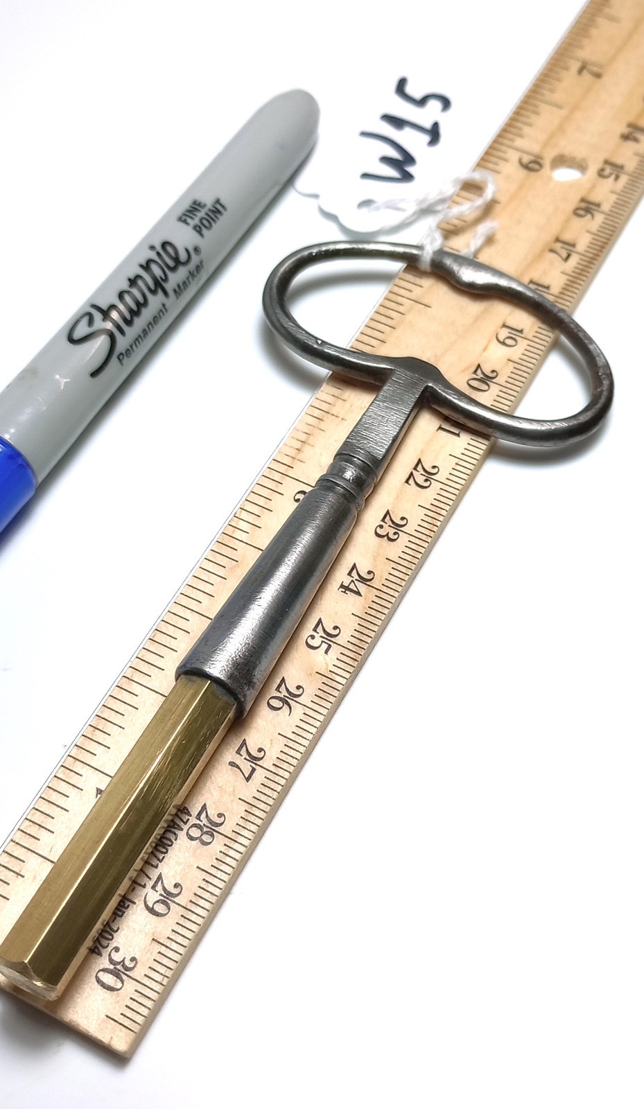 Steel and Brass Winding Casket Key / Coffin Key