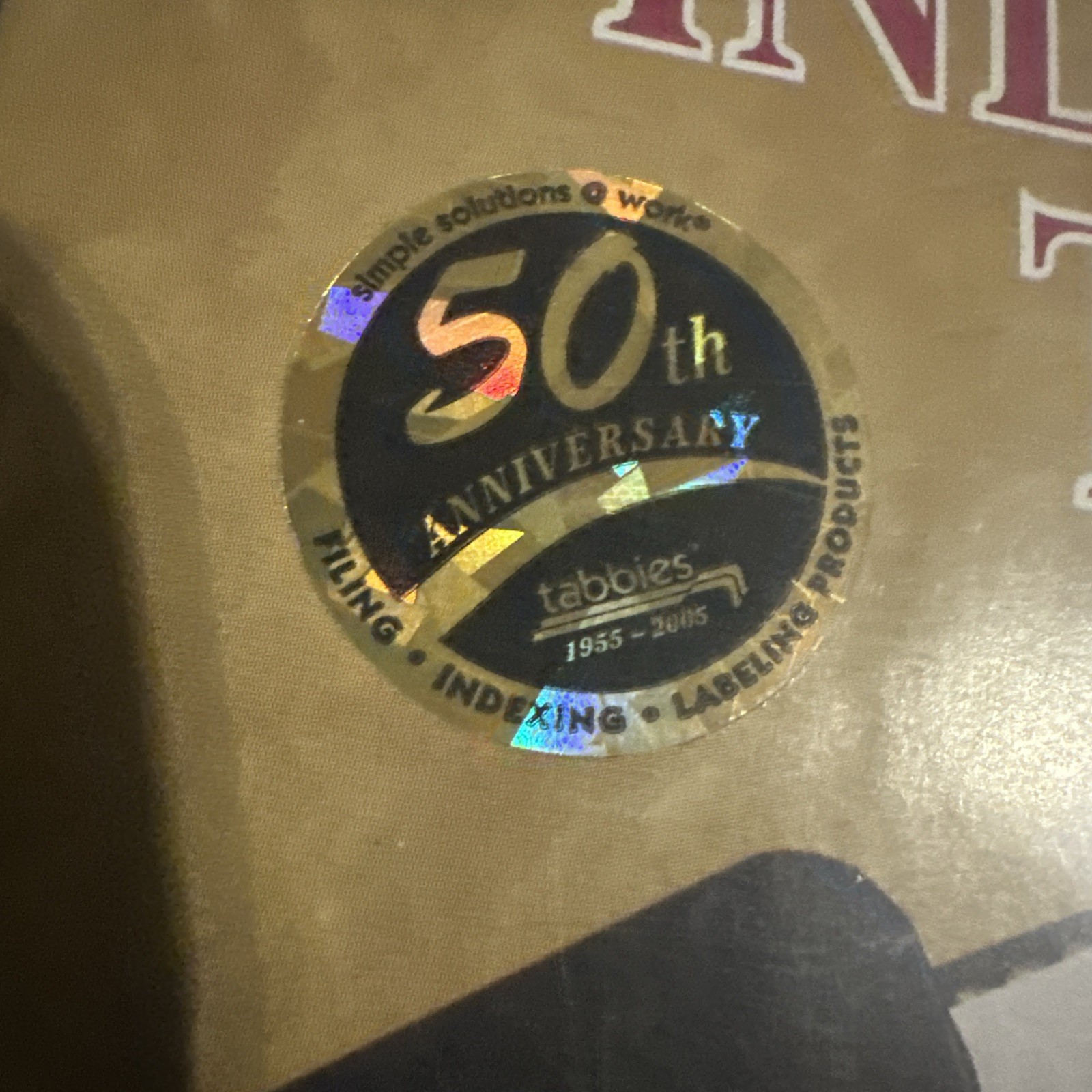 VINTAGE TABBIES 50th Anniversary SEALED Bible INDEXING TABS 77 GOLD Edged