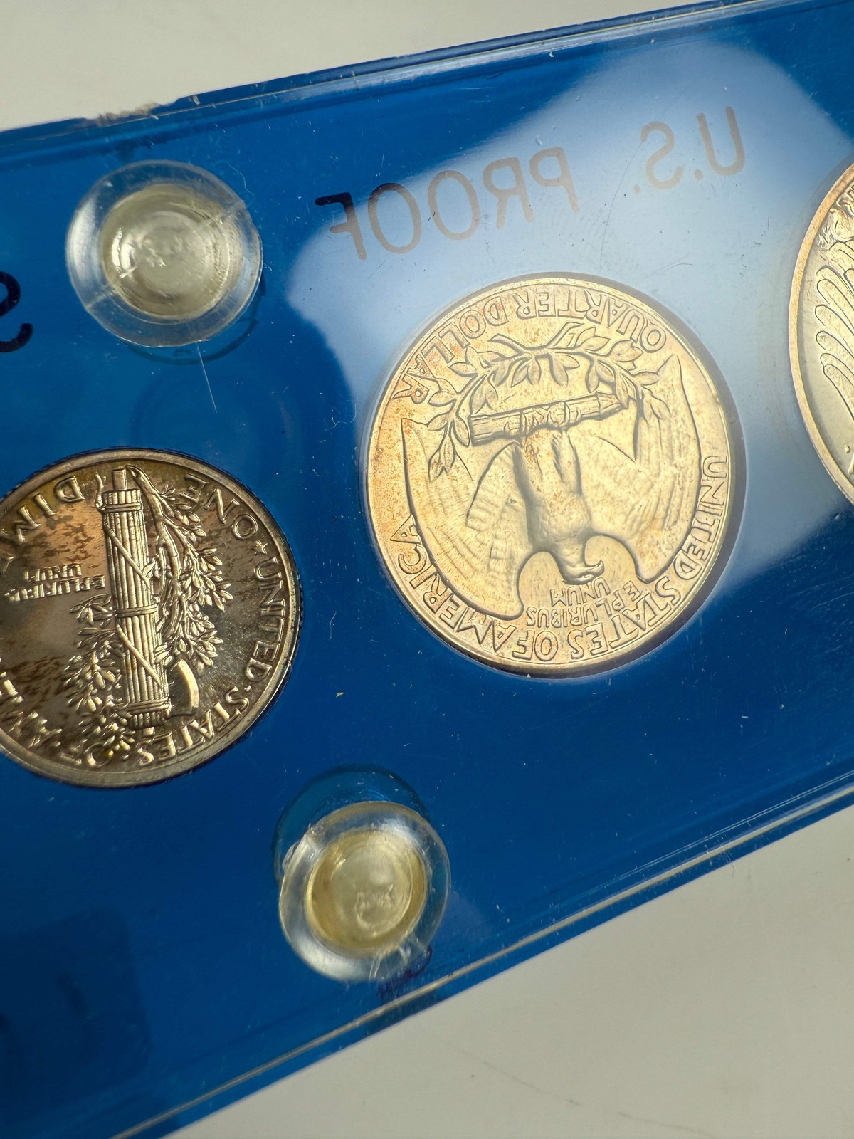 1940 US Mint Silver PROOF Set Gem Coins Blue Capital Holder Display Box