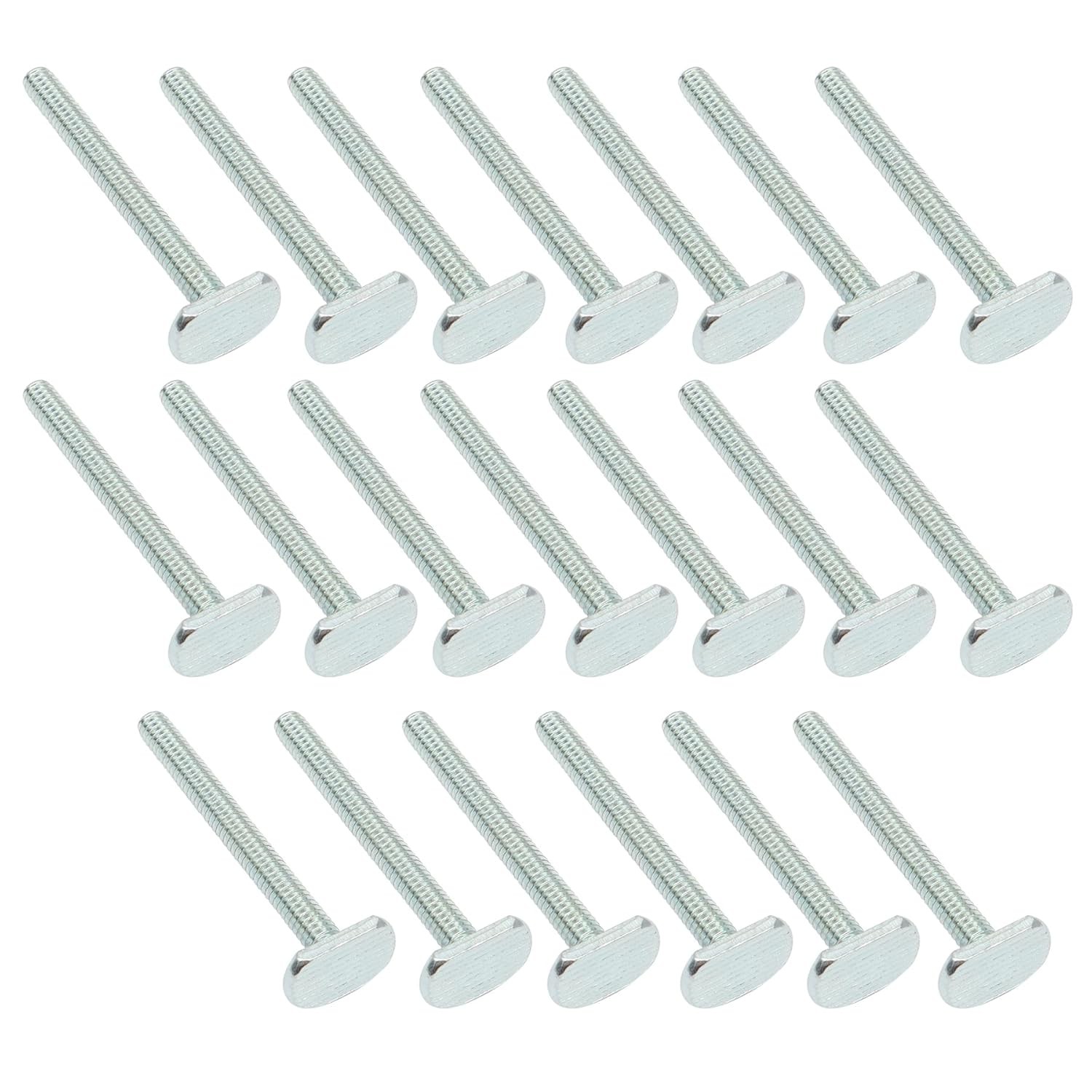 Xadnitu 20 Pieces 1/4″-20 T Track Bolt 2-1/2″ Length, T Slot 1/4-20 x 2-1/2