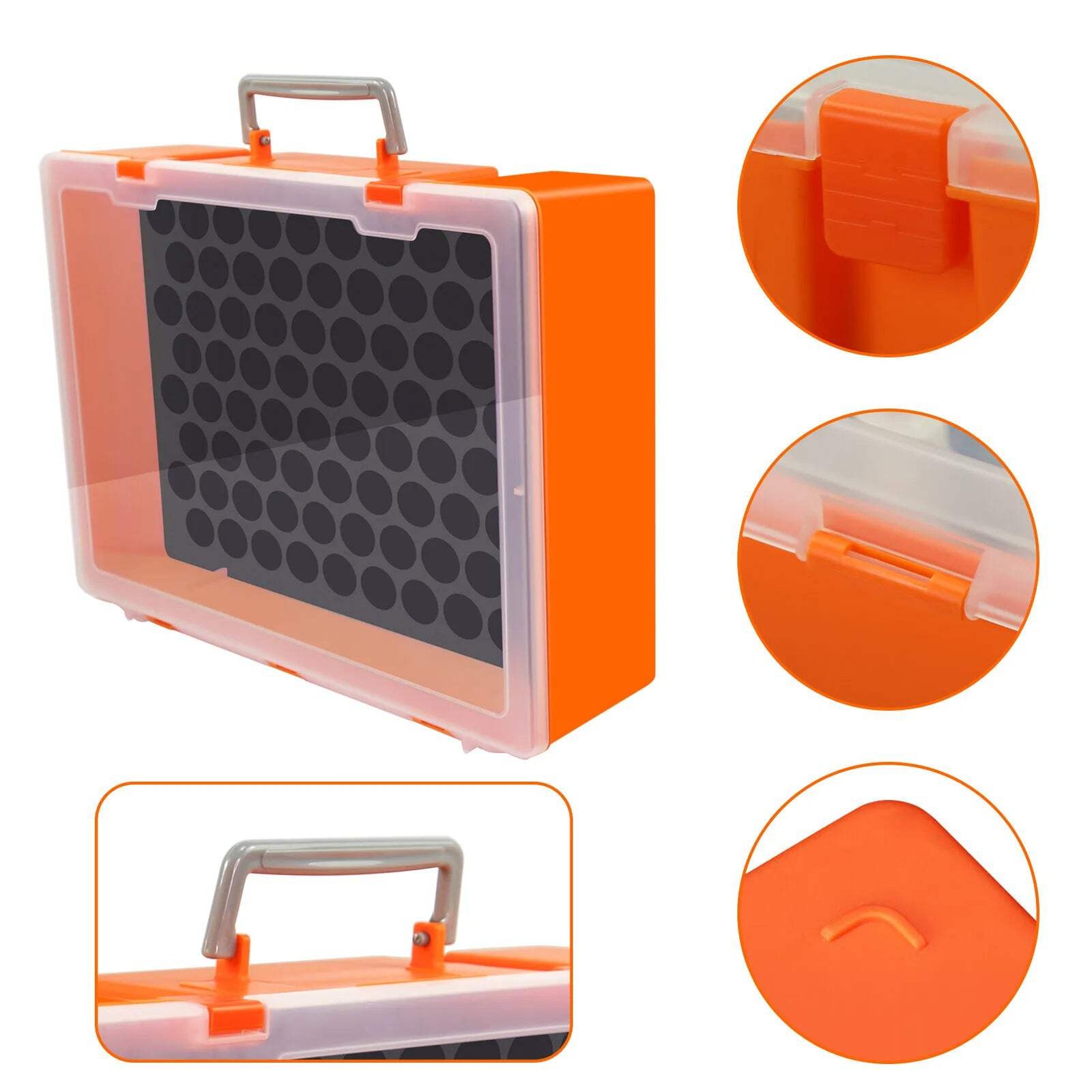 1pc Model Paint Organizer Pigment Bottle Storage Suitcase Portable Holds 88pcs B