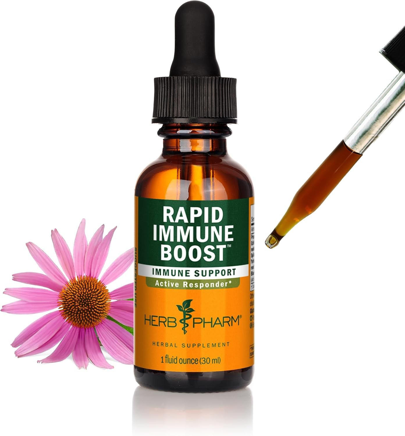 Herb Pharm Organic Rapid Immune Boost: Fast-Absorbing 1 Fl Oz (Pack of 1)