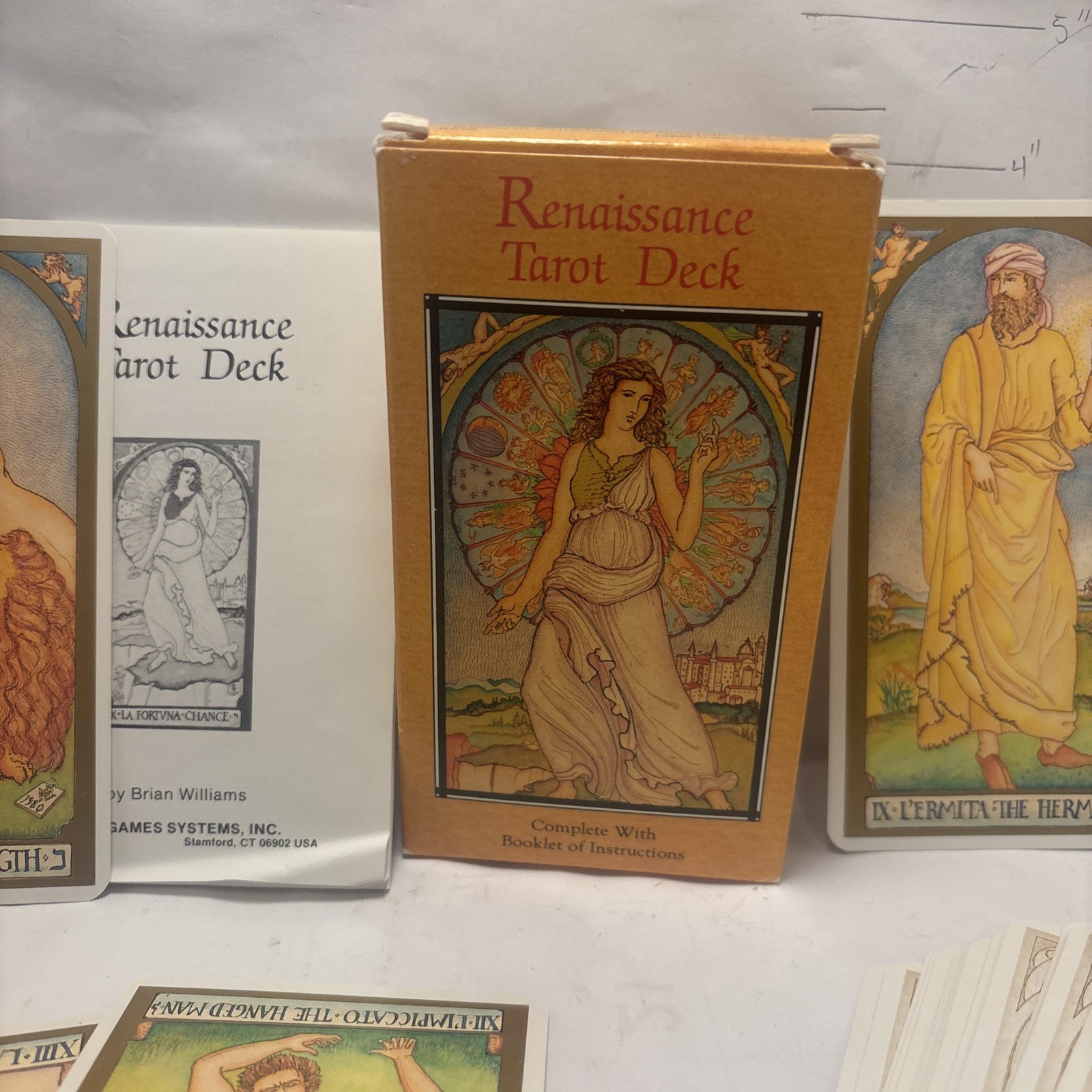 Vintage used Renaissance Tarot Deck with Booklet, 1987, ISBN 0-88079-307-4