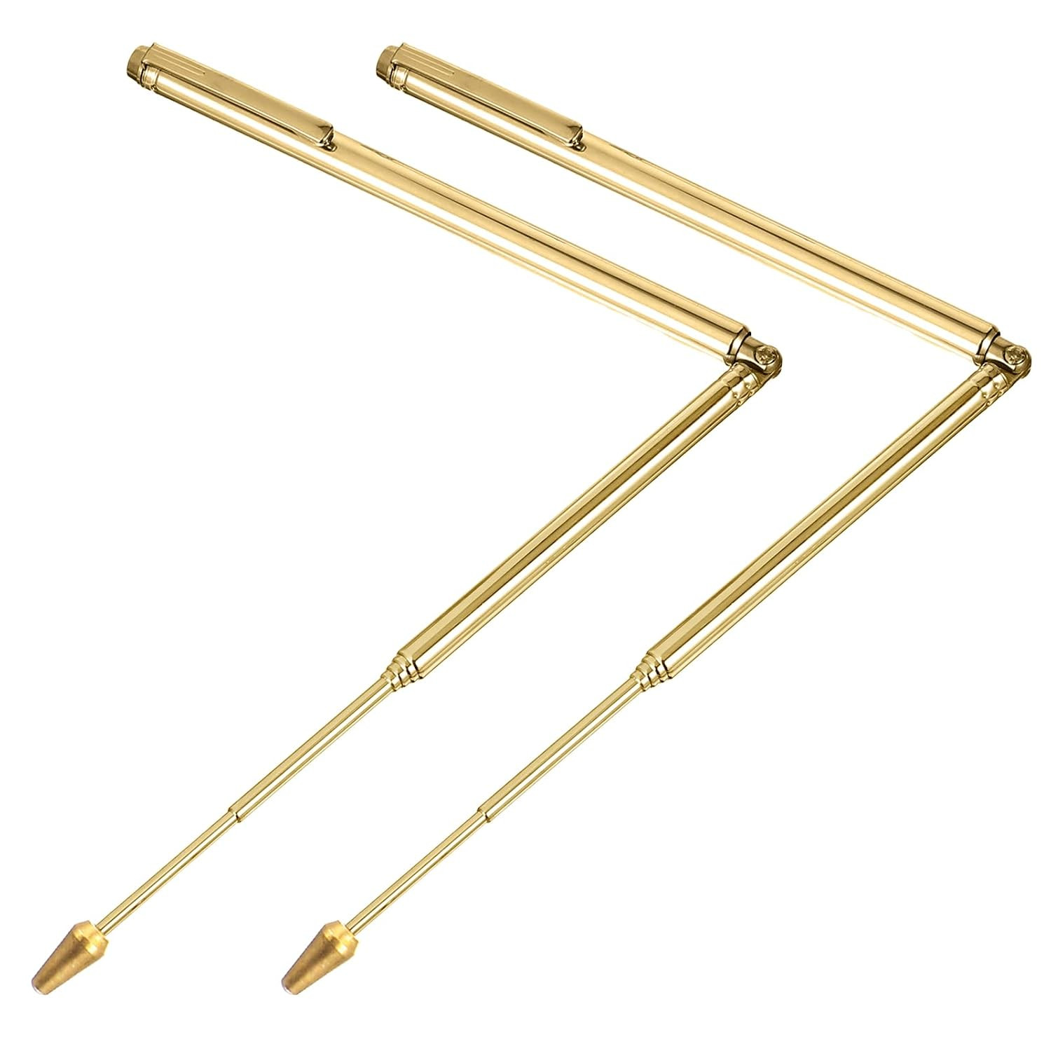 2Pcs Dowsing Rods L Rod Retractable Stainless Steel Ghost Water Gold Detection