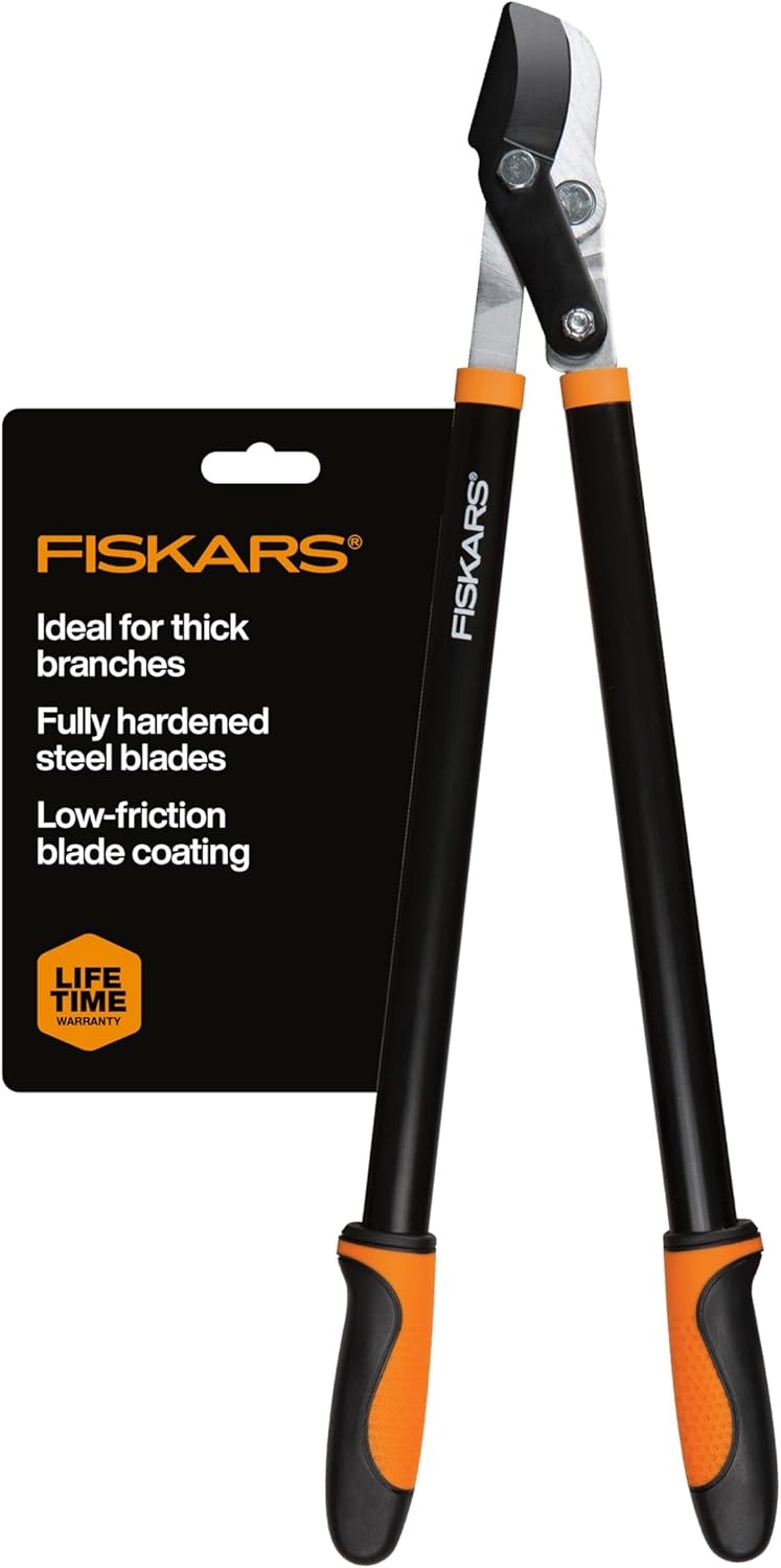 Fiskars 28″ Power-Lever Garden Bypass Loppers, 1.75″ Cut Capacity