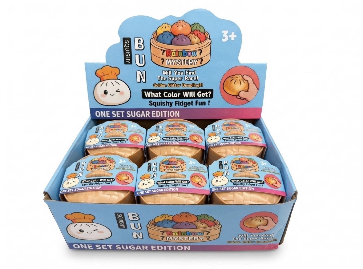 Dumpling Bun Squishy Light Up Mystery Blind Box Sensory Fidget Toy 1pc
