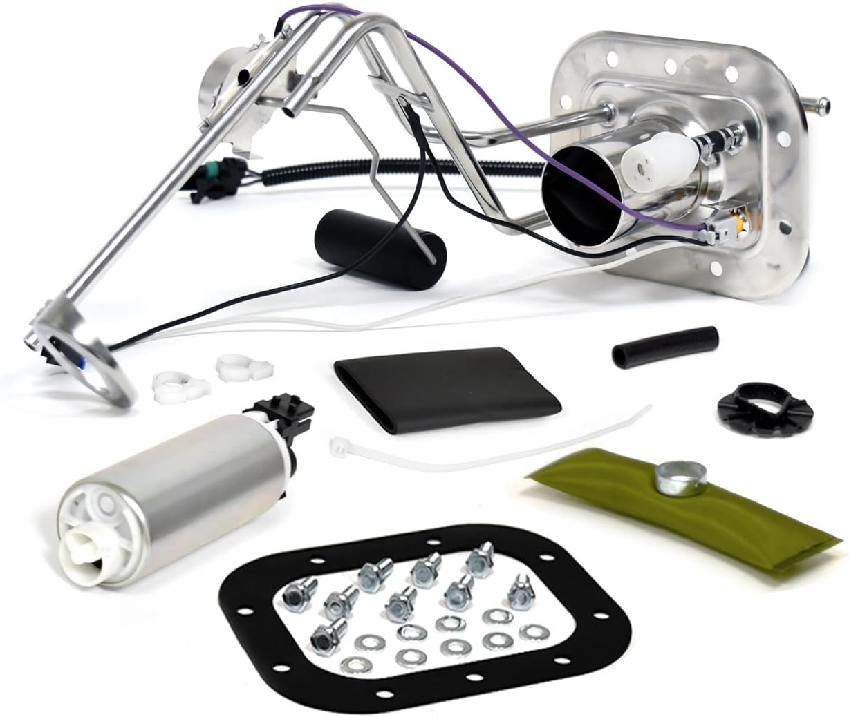 Fuel Pump Assembly 110 LPH – Stainless Hanger with Filler Neck and Sending Unit