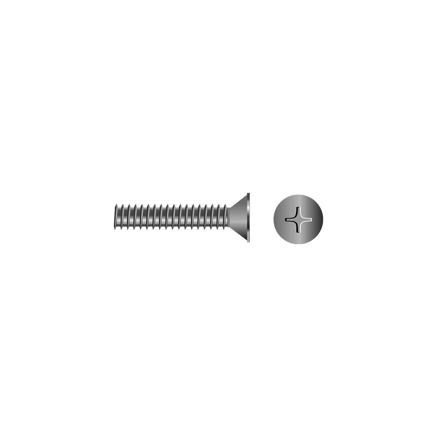 Seachoice Phillips Machine Screw – Flat Head, M8-1.25 x 25 – RP-SC6083