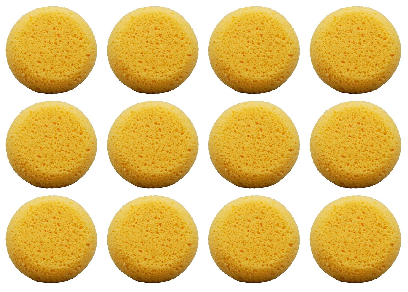 Creative Hobbies Pack of 12 Synthetic Sponges – 2-1/2 Inch Inch, Yellow
