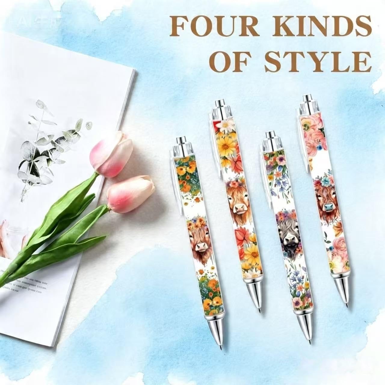 Highland Cow Stationery Sets, Gifts for Women Girl 16 Ounces,