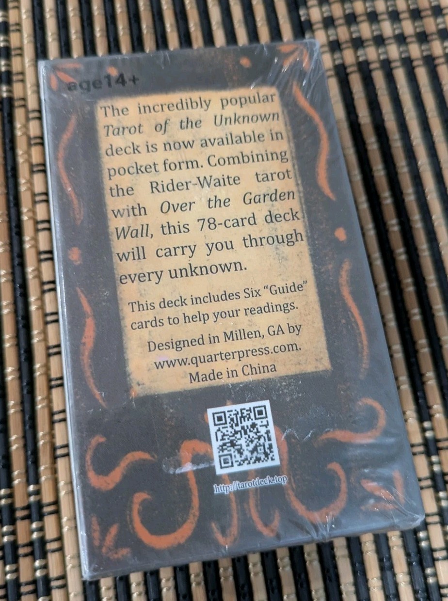 Tarot of the Unknown Over Garden Wall Quarter Divination Mystical 78 Card Deck
