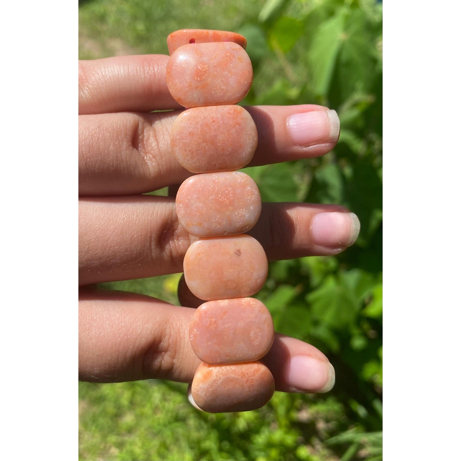 Coral Jade / Fossilized Coral Bead Bracelet, Stretch Bangle, Unique Bracelets