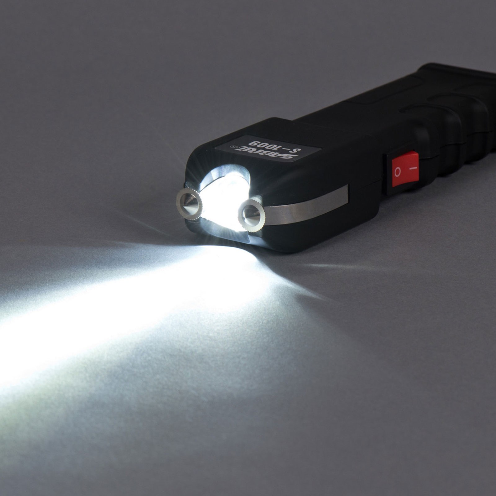 SABRE 2-in-1 Black Stun Gun with Flashlight & Anti-Grab Bar Technology (S-1009)