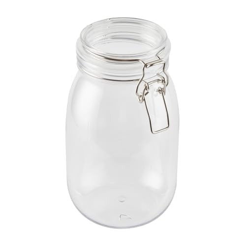 Restaurantware Food Container 2 Count 56 oz Plastic Airtight HInged Lid Jar Stor