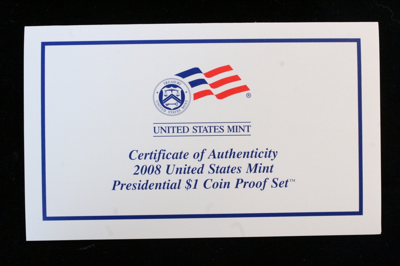 2008 US Mint Presidential $1 Coin Proof Set – OGP