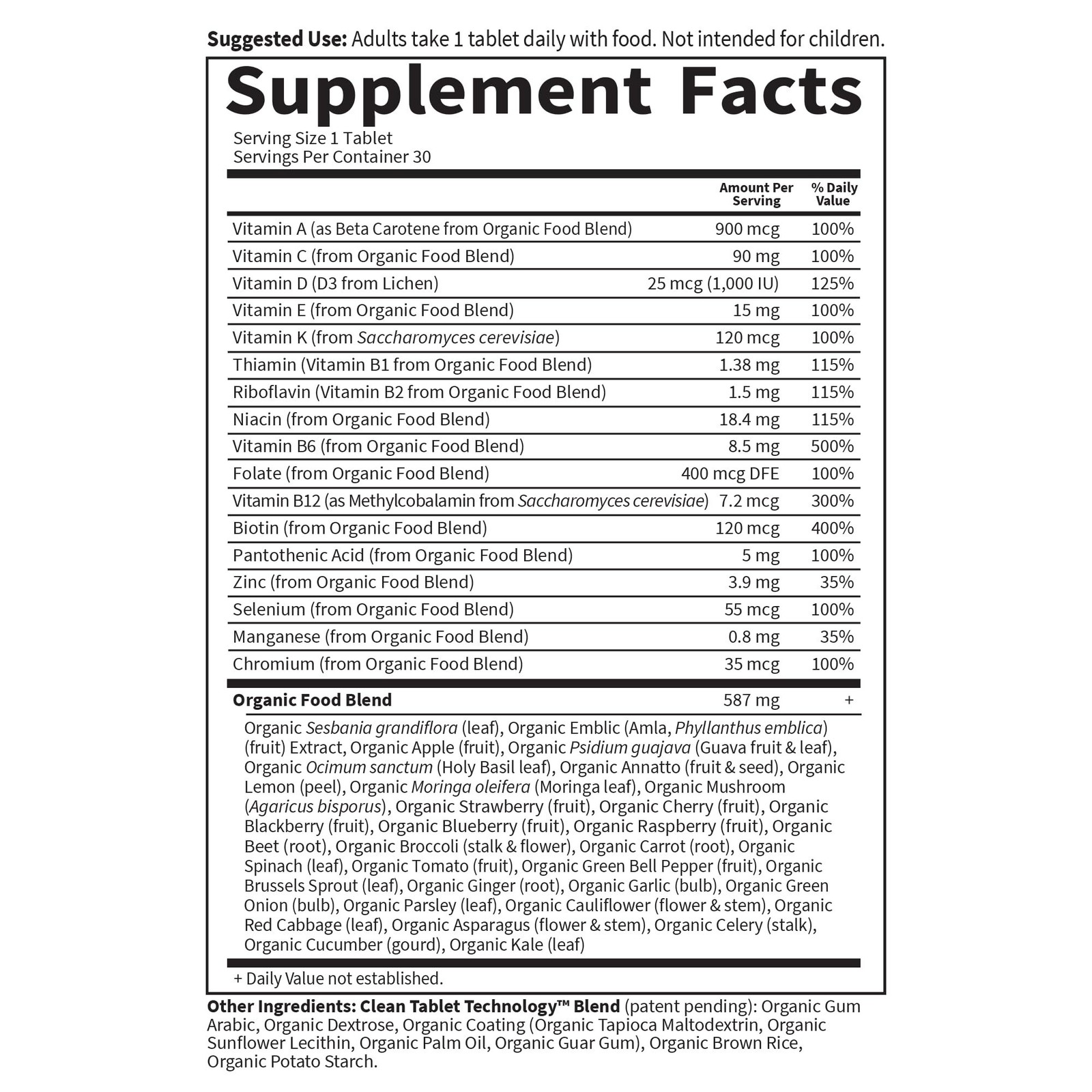 2/28 Garden of Life Once Daily Whole Food Multivitamin for Men, Organic Mens Vit