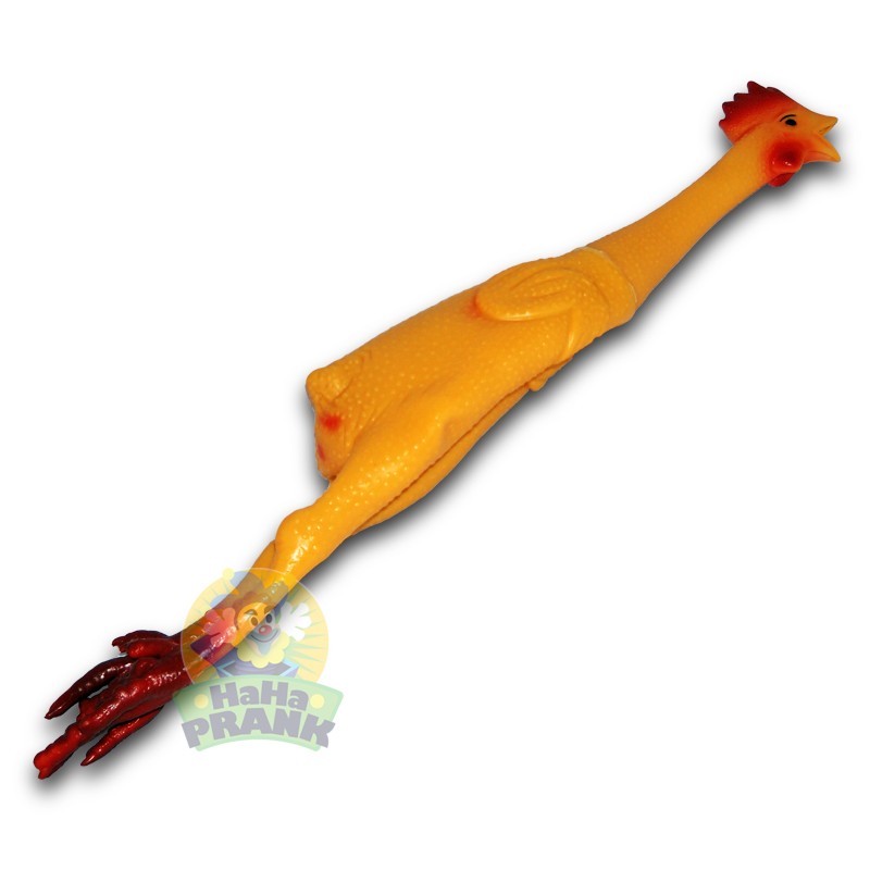 Large 21″ Rubber Chicken – Rubbery Yellow Joke Prank Funny Bird Super Sized Fun