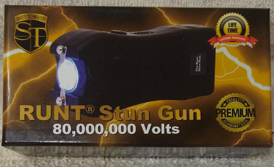 Stun Gun Black 80 MILLION Volts Bright LED, Wrist Disable Pin RESTRICTED NEW@