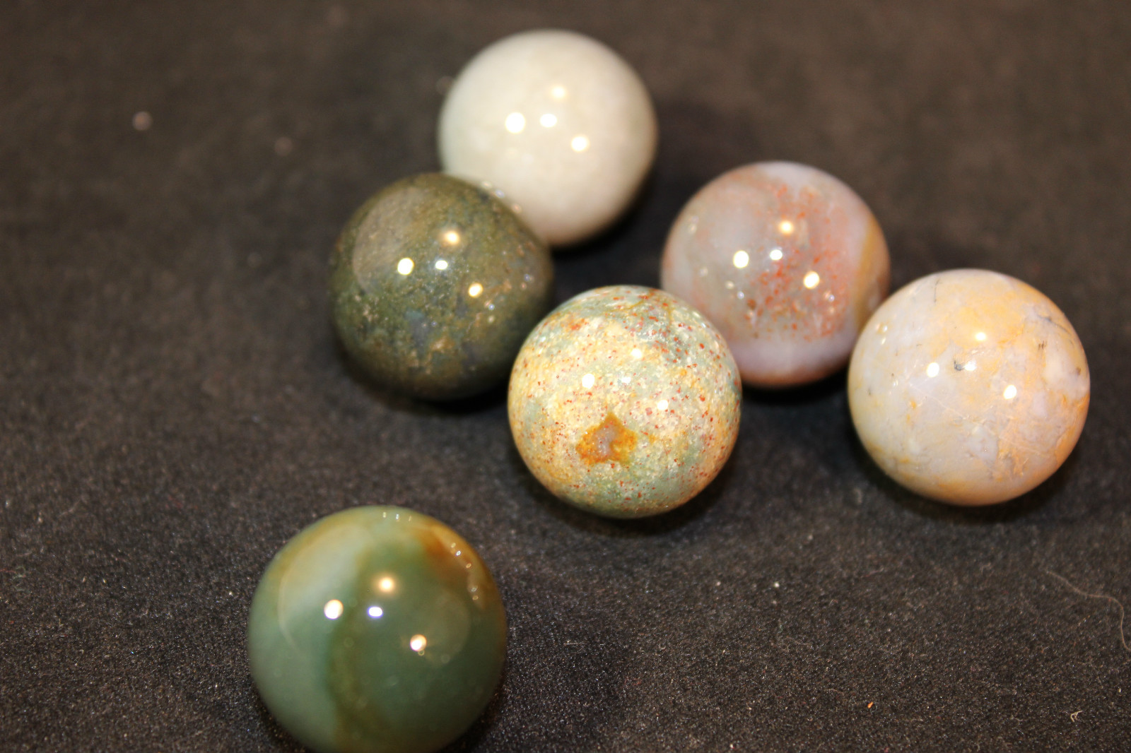 (1) Fancy Jasper Mineral Marble Sphere 19-20mm (LISTING IS FOR 1 SPHERE!)