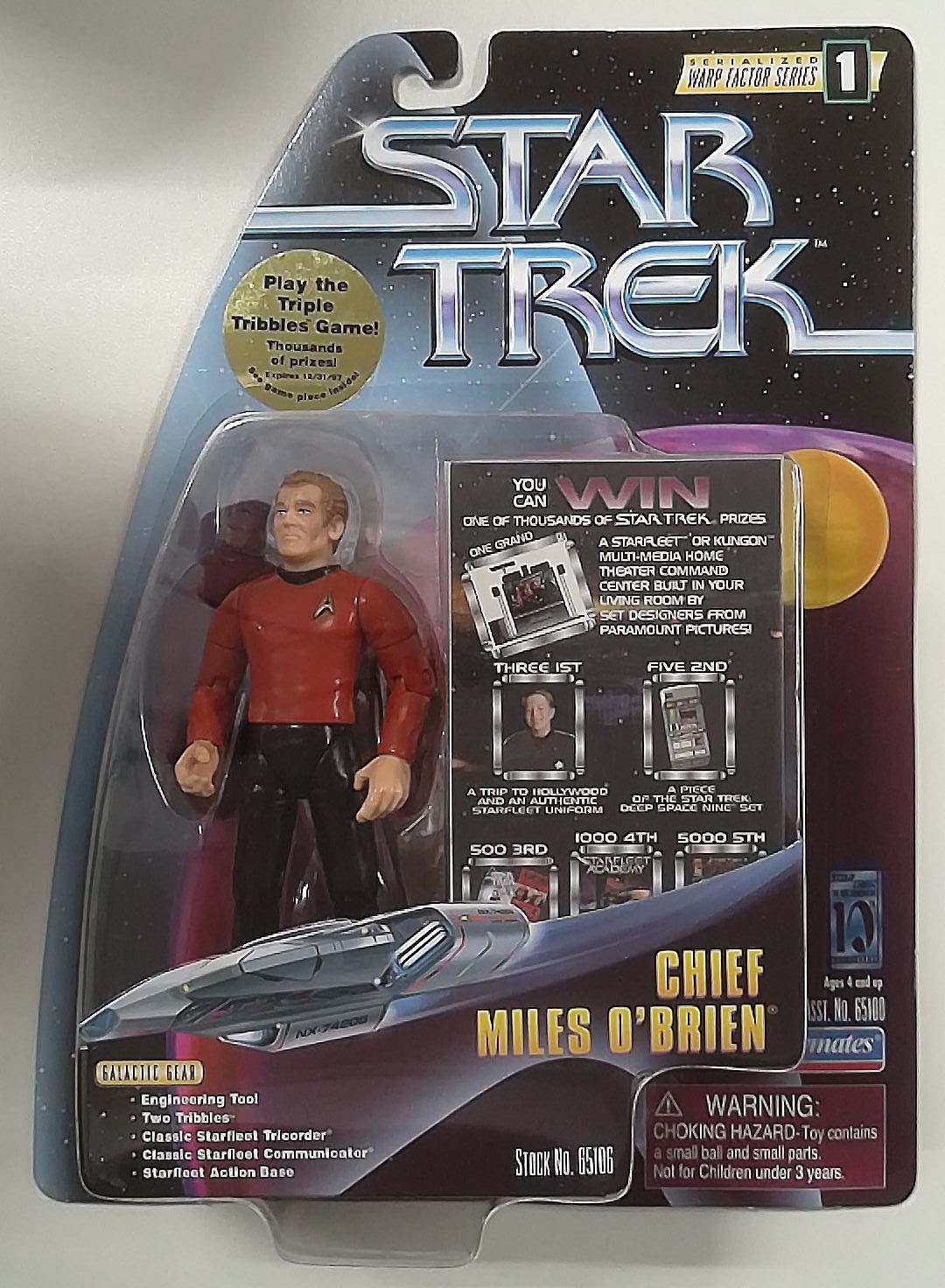 1x RJ6705: Star Trek: Chief Miles O’Brien: Playmates: 65106: 1997 New Lightly S