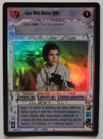 Leia with Blaster Rifle [Foil] [Loose] Mint/Near Mint SWCCG: Reflections II Foil