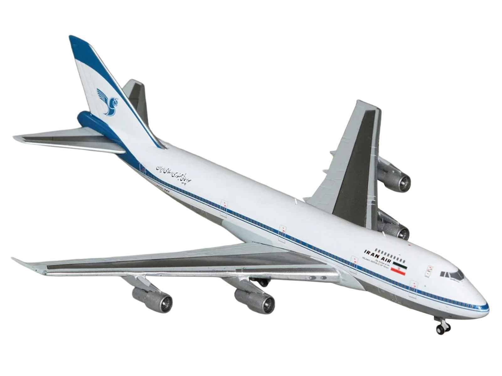 Boeing 747-100 Commercial Aircraft “Iran Air” (EP-IAM) White with Blue Stripes 1