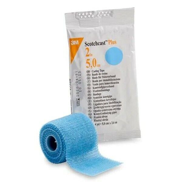 *1-Roll* 3M Scotchcast Plus Casting Tape 2″ x 4 Yards Light Blue 82002