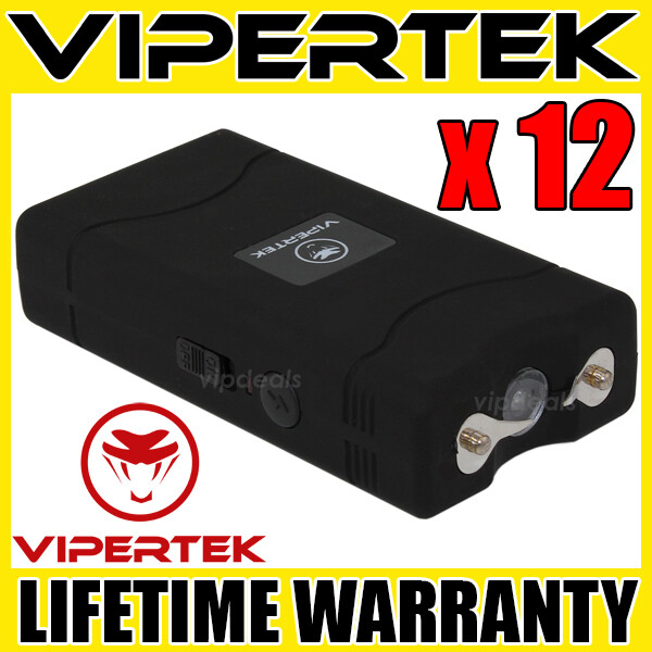 (12) VIPERTEK BLACK VTS-880 Mini Stun Gun – Wholesale Lot