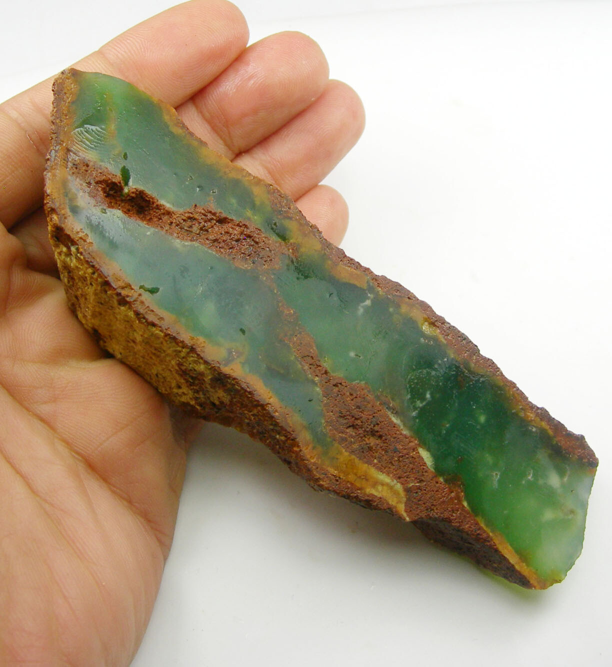 Natural Dark Green Australian Chrysoprase Rough Crystal Rock 161 grams, ACR62